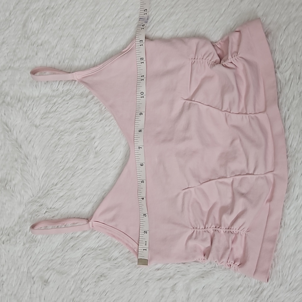 39. Free People Good Karma Ruched Crop Tank Light pink - Picture 6 of 12